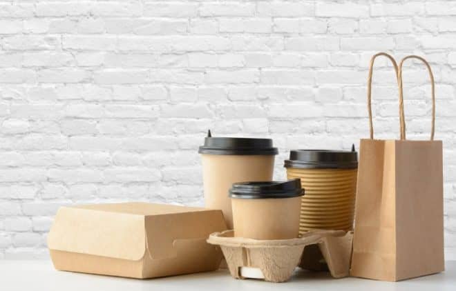 envases desechables de carton kraft